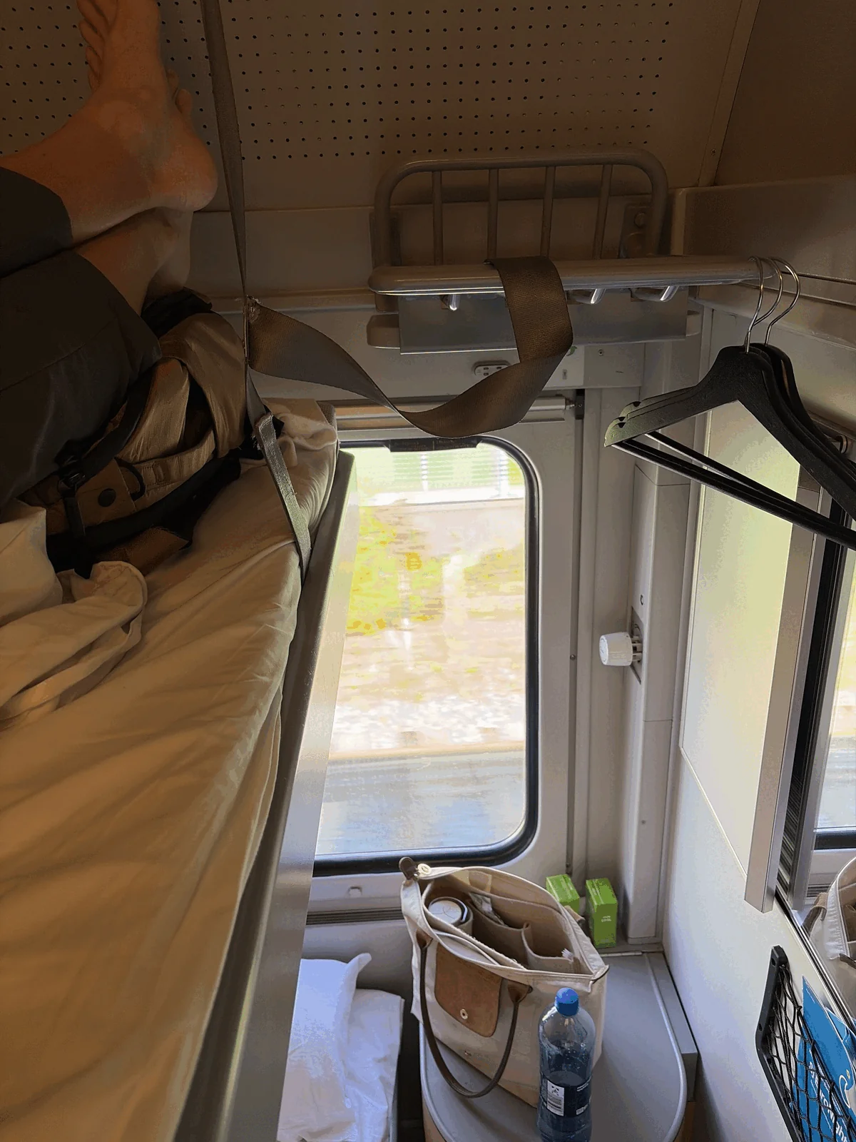 Inside the bed of an SJ overnight train to Stockholm