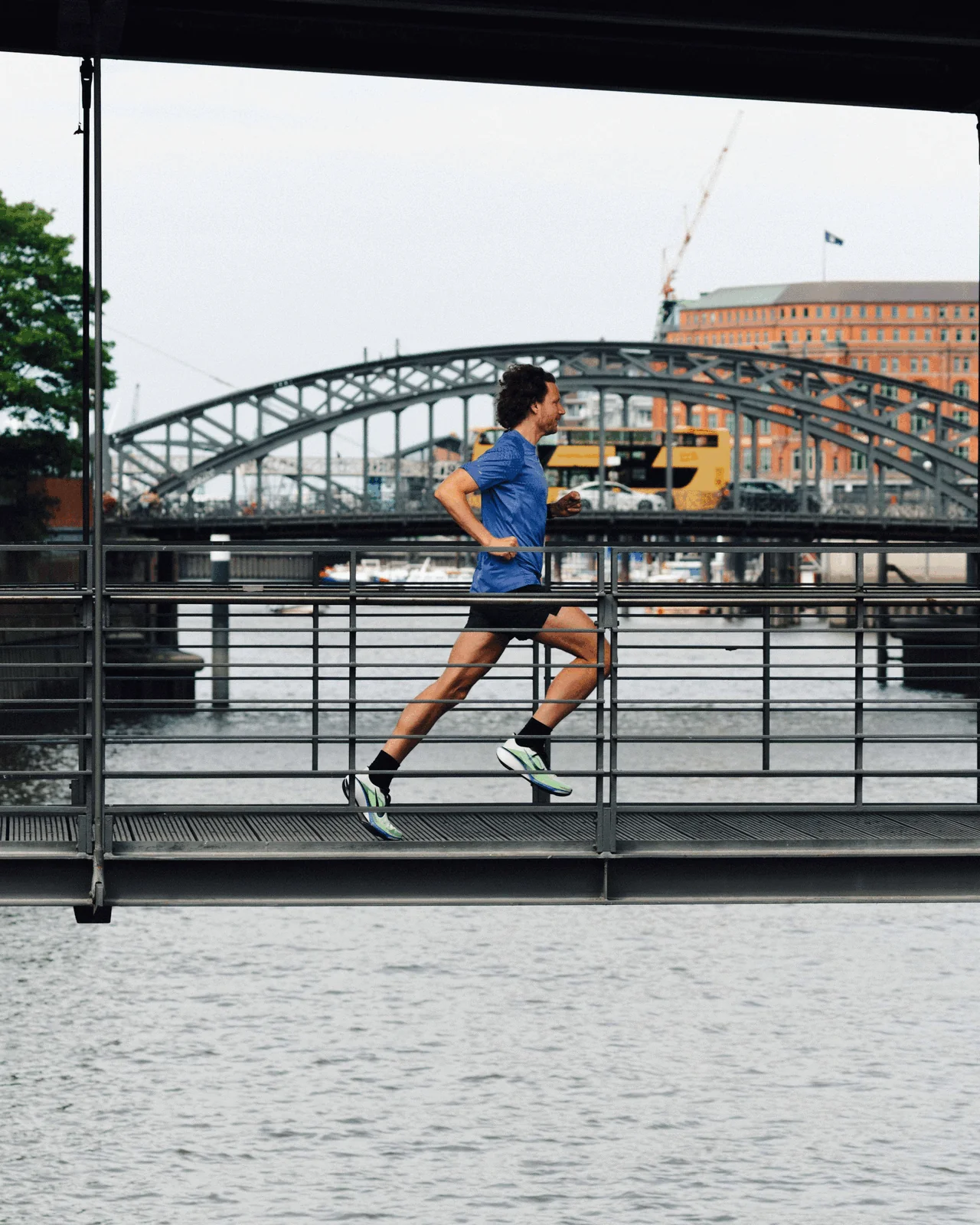 Me running somewhere in the middle of Hamburg