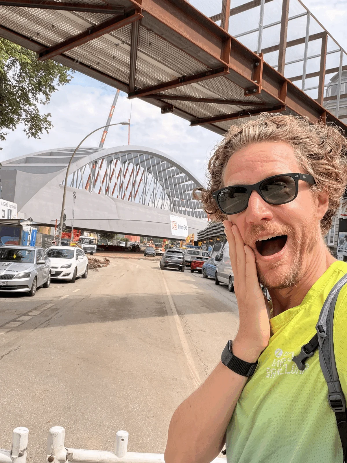 Me looking in awe due to the sight of the new Sternbrücke